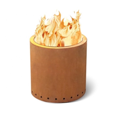 Ξύλο που καίει το χαμηλό κοίλωμα 600mm πυρκαγιάς καπνού χάλυβα Corten υπαίθρια διακόσμηση