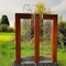Σύγχρονη διπλή κουρτίνα βροχής χαρακτηριστικών γνωρισμάτων νερού κήπων χάλυβα Λ Corten