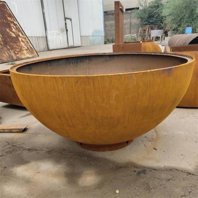 Υπαίθρια εστία Dia 600mm χάλυβα Corten κήπων 800mm σκουριασμένο κοίλωμα πυρκαγιάς μετάλλων