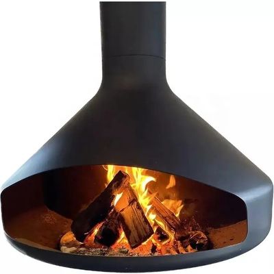 Κρεμαστό και περιστρεφόμενο ξύλινο τζάκι εσωτερικού χώρου 1000 mm
